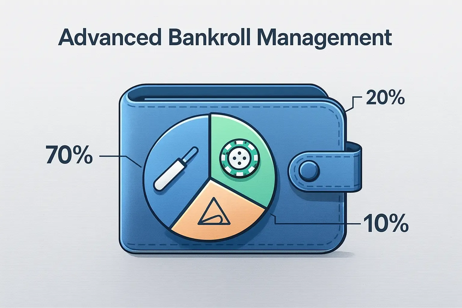 একটি পাই চার্ট এবং টাকার প্রতীক যা উন্নত ব্যাঙ্করোল ম্যানেজমেন্ট এবং স্টেকিং প্ল্যানের ধারণাকে চিত্রিত করছে।