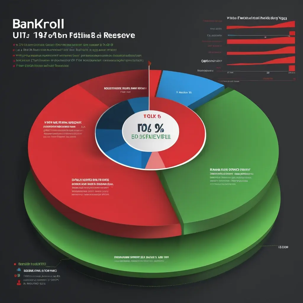 Pie chart showing ideal bankroll allocation for betting and reserves