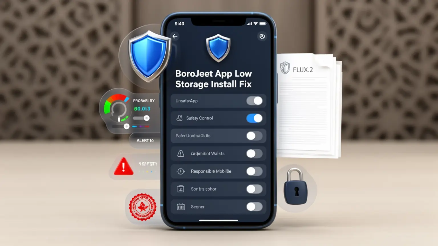 BoroJeet App Low Storage Install Fix checklist visual