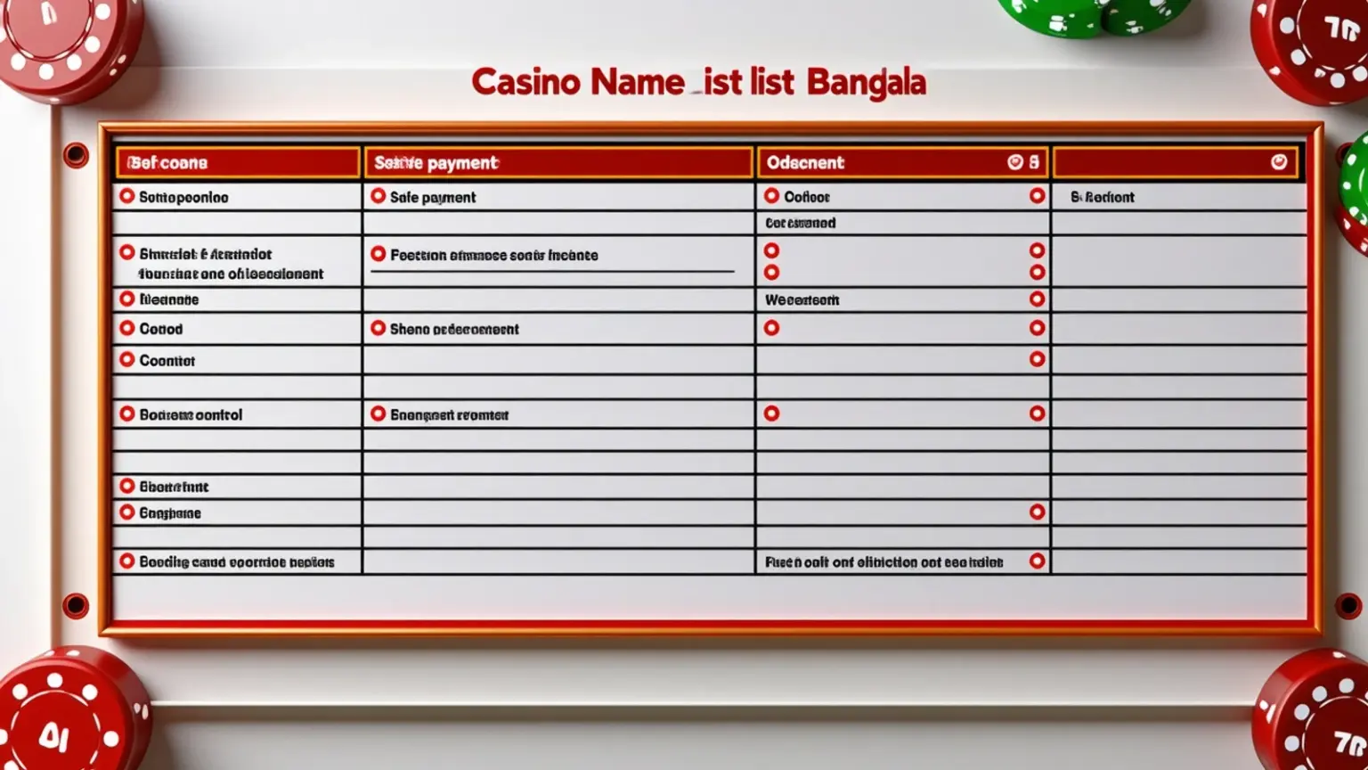 Casino Game Name List Bangla checklist interface