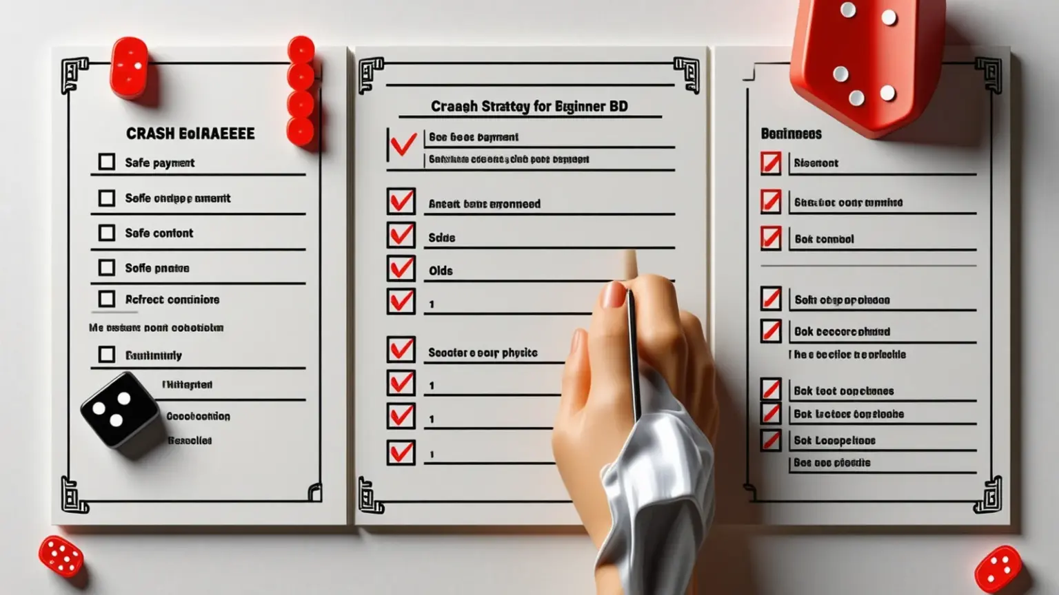 Crash Game Strategy for Beginners BD checklist interface