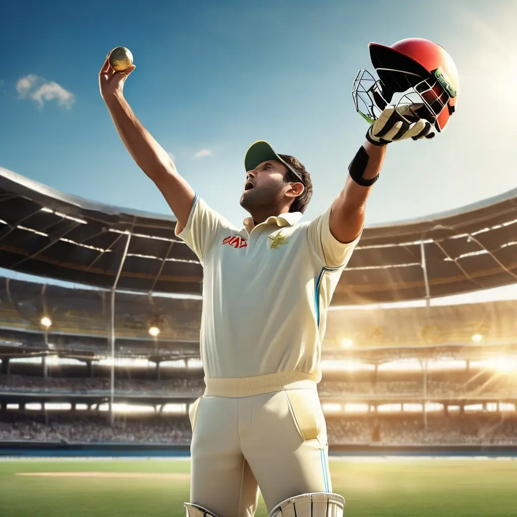 Cricket Captain Flipping Coin for Toss