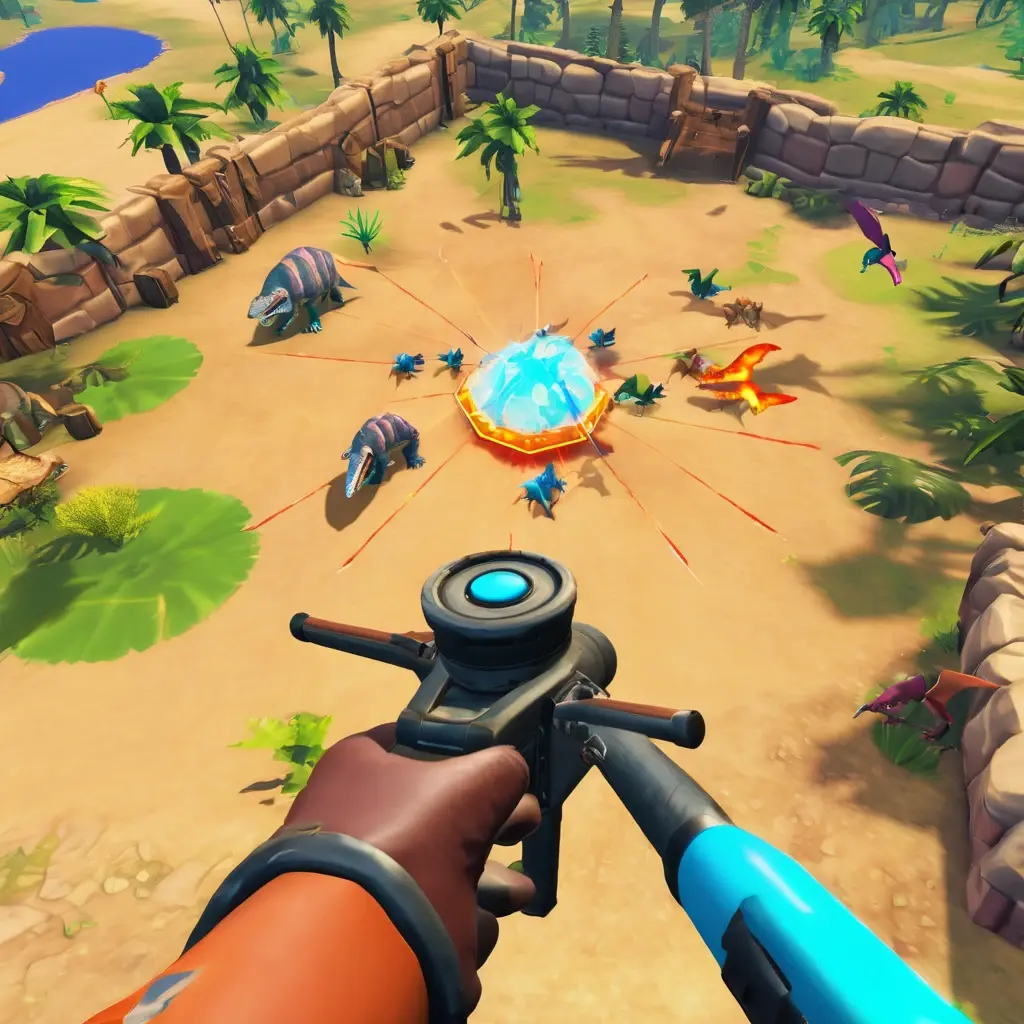 Dinosaur Tycoon gameplay showing various dinosaur targets