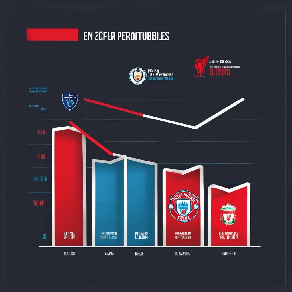 Bar chart showing the probability of winning the league for Man City, Arsenal, Liverpool, and Chelsea