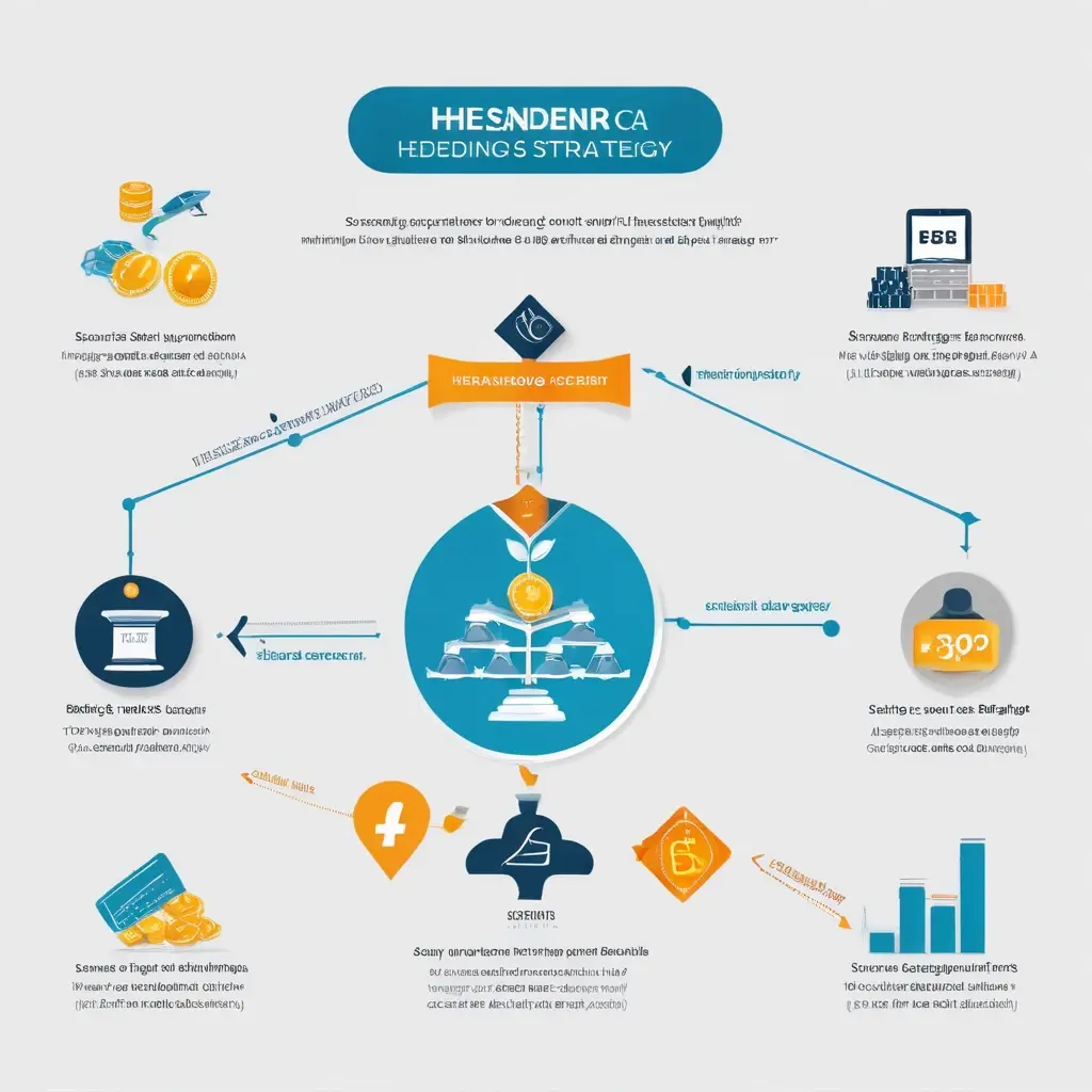 Flowchart showing how hedging reduces risk and guarantees partial profit