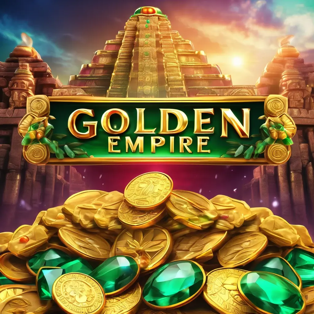 Golden Empire স্লট গেমে একটি বড় জয়ের মুহূর্ত, স্ক্রিনে সোনার কয়েন এবং রত্ন দেখা যাচ্ছে।