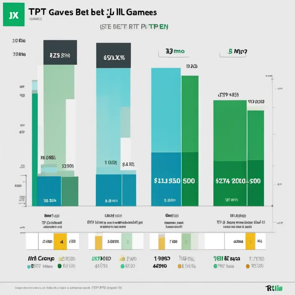 Bar chart comparing RTP and Minimum Bet of various JILI slot games