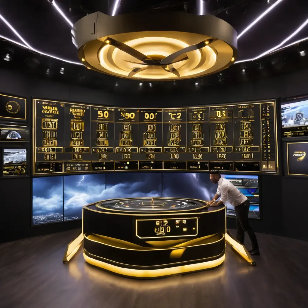 Lightning Roulette Studio Action Shot