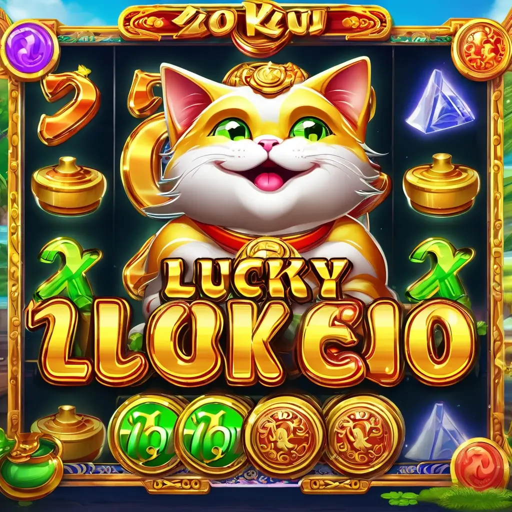 Lucky Neko gameplay screenshot showing a big win with x10 multiplier