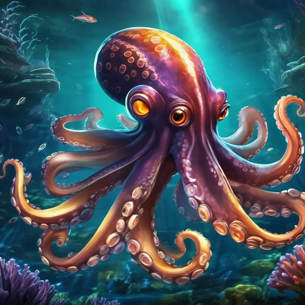 The Mega Octopus boss in Mega Fishing