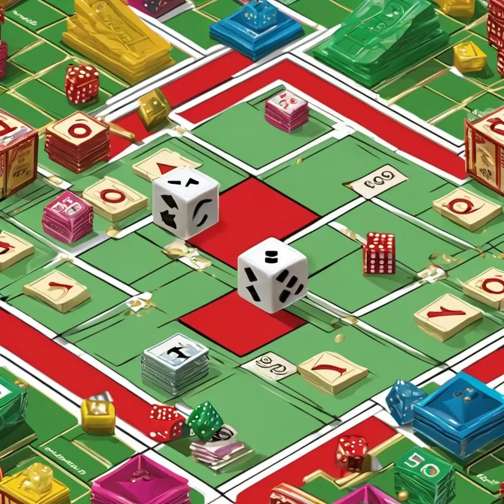 3D visualization of the Mr. Monopoly bonus round walking on the board collecting multipliers