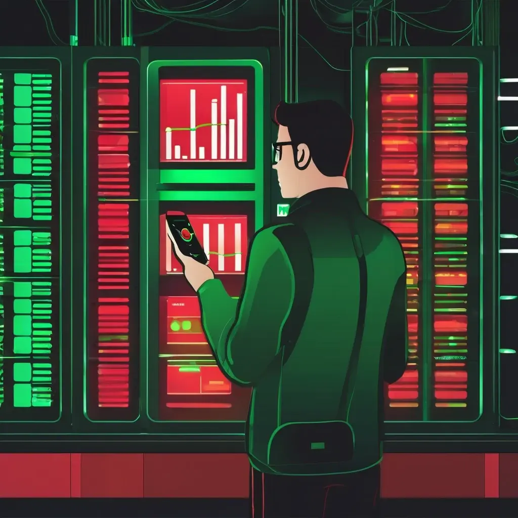 Illustration of checking Nagad server status on a mobile phone