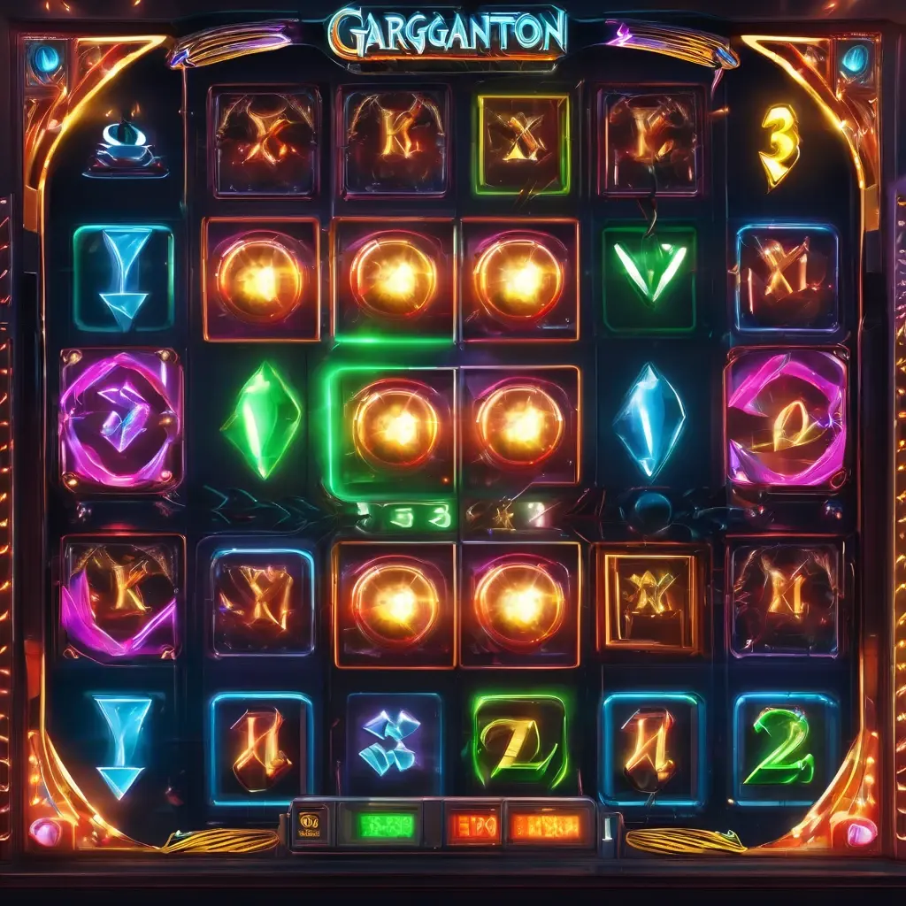 The massive 3x3 Gargantoon Wild symbol landing on the Reactoonz grid