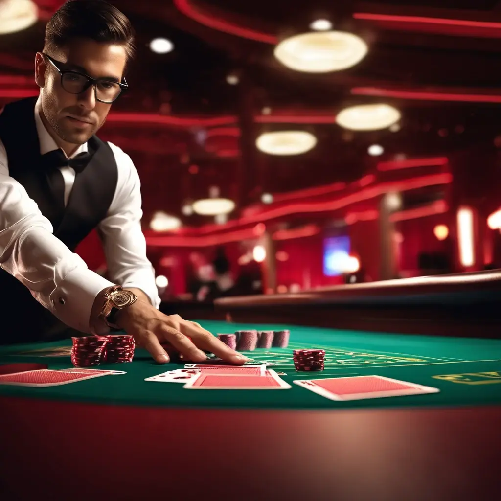 Speed Baccarat Dealer Dealing Cards Fast