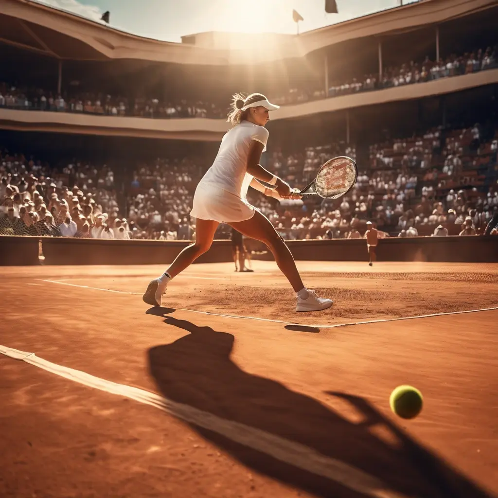 Tennis Match Action Shot