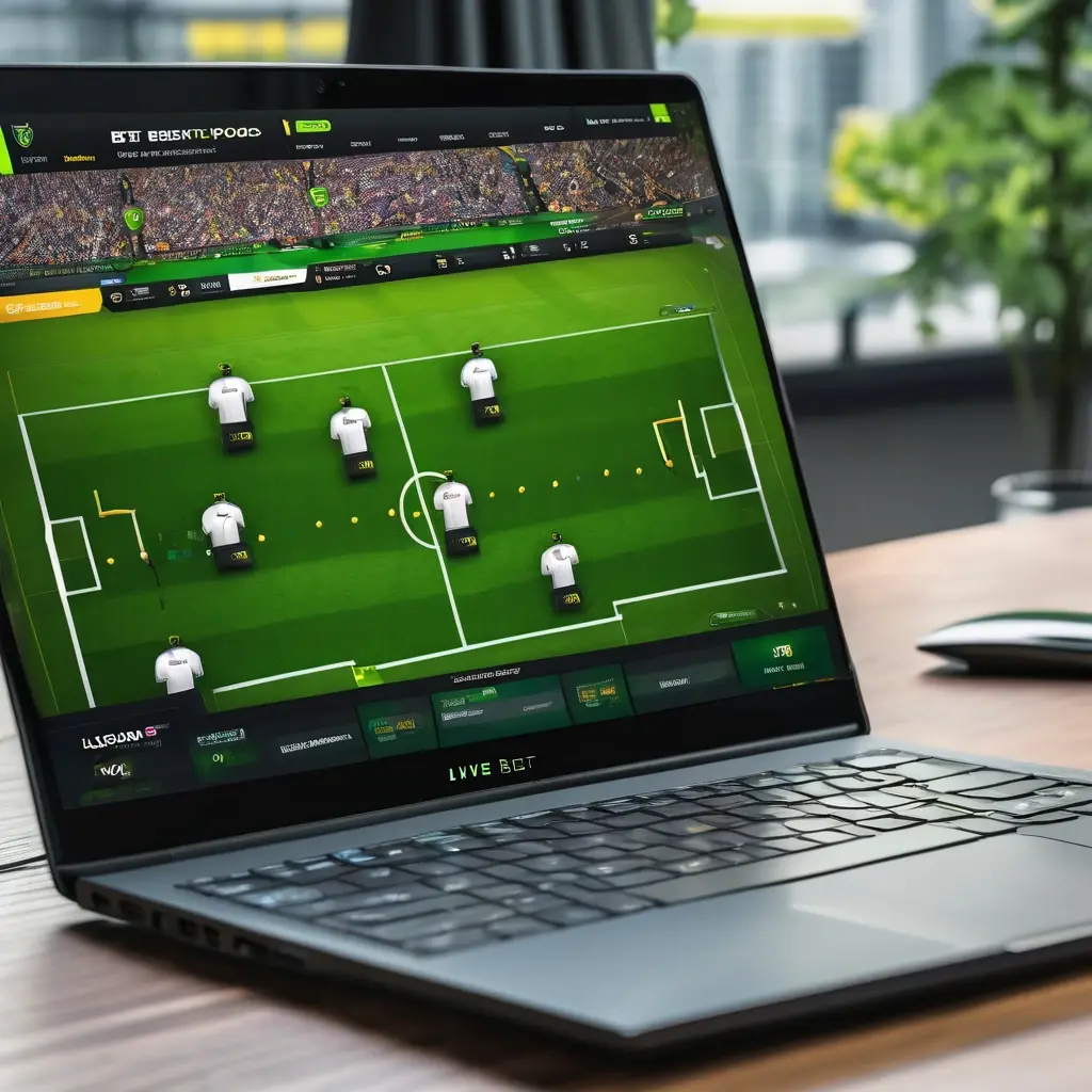 ভার্চুয়াল ফুটবল বেটিং ইন্টারফেস, যেখানে অডস এবং লাইভ ম্যাচের পরিসংখ্যান দেখা যাচ্ছে।