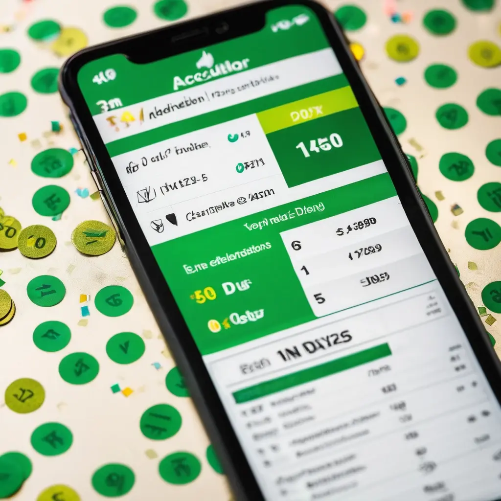 A winning accumulator bet slip showing multiple green checkmarks and high payout