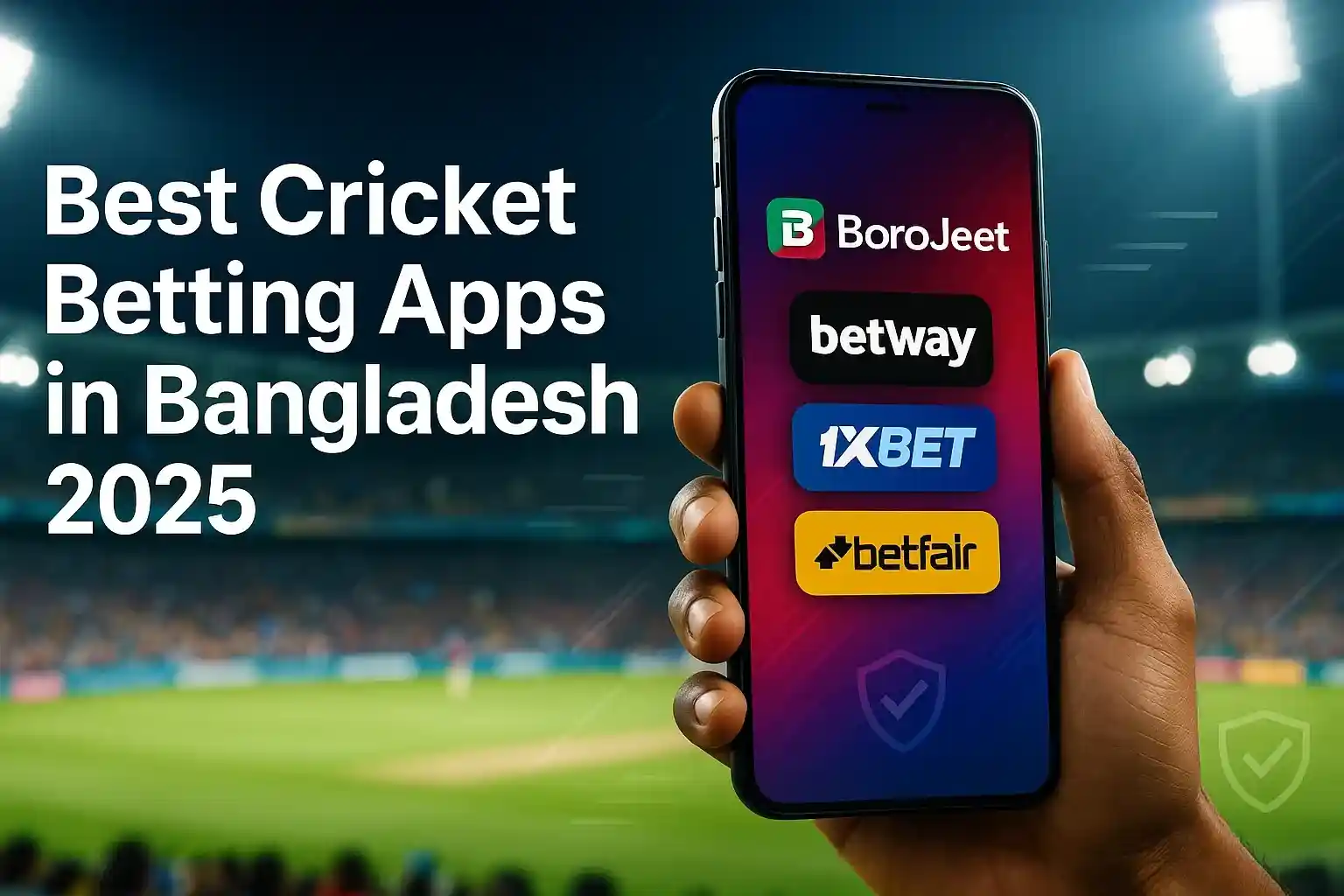 একটি স্মার্টফোনের স্ক্রিনে বিভিন্ন ক্রিকেট বেটিং অ্যাপের লোগো দেখানো হচ্ছে, যা সেরা অ্যাপ পর্যালোচনার প্রতীক।