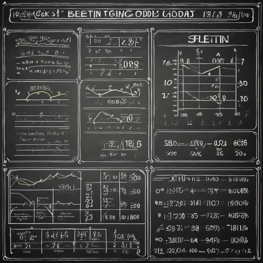Chalkboard demonstrating different types of betting odds formats