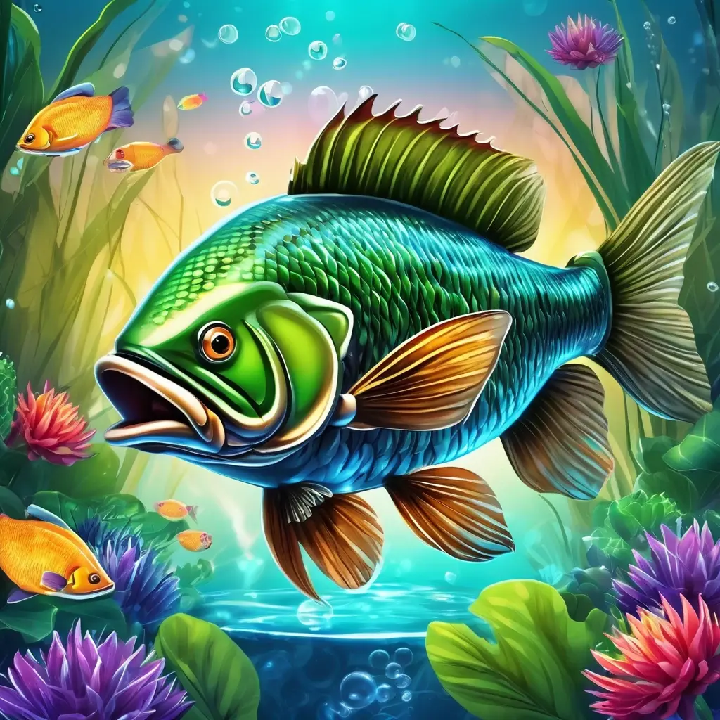 Big Bass Bonanza slot game logo with a fisherman holding a big fish