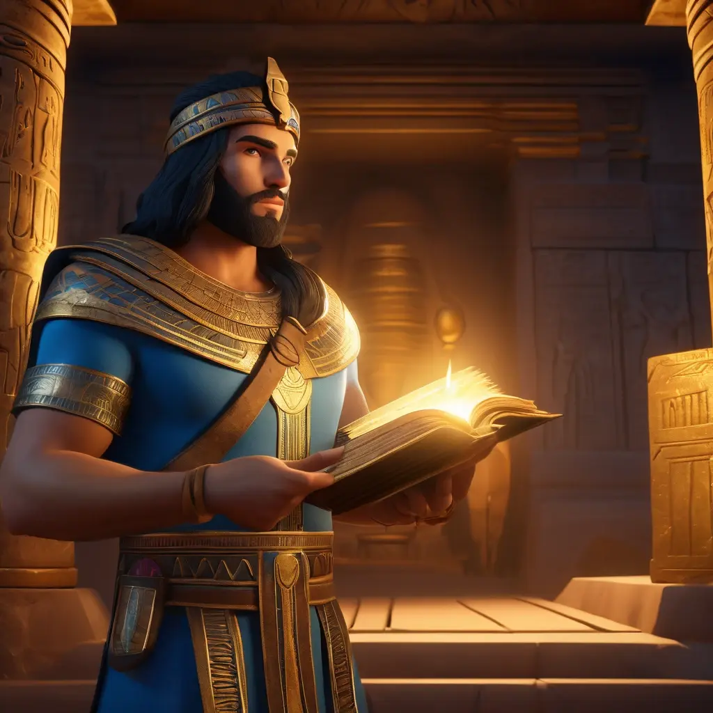 Rich Wilde character standing next to the Book of Dead slot reels in an ancient Egyptian tomb setting.