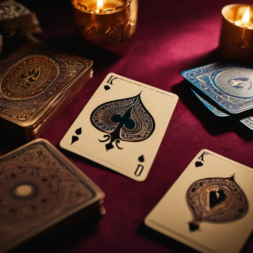 Traditional Andar Bahar card game setup on a Boro Jeet table