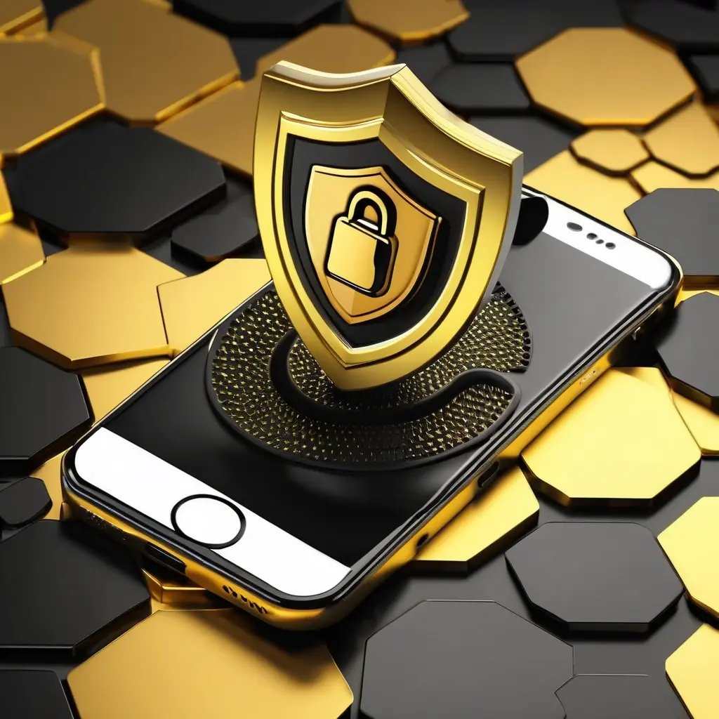 3D illustration of a digital security shield protecting user data on Boro Jeet