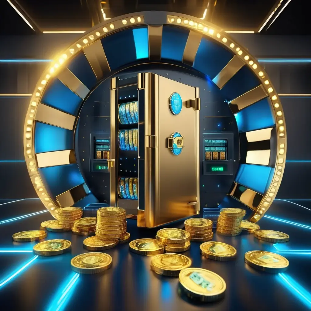 Digital vault illustrating secure bankroll management for gambling
