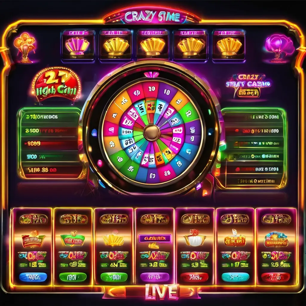 Digital dashboard showing Crazy Time game history and statistics - ক্রেজি টাইম স্ট্যাটিসটিক্স