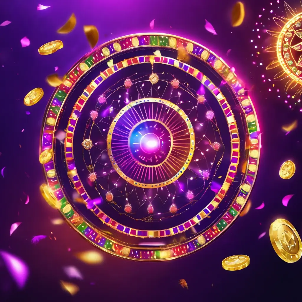 Dream Catcher গেমের বিশাল রঙিন চাকা এবং হোস্ট।