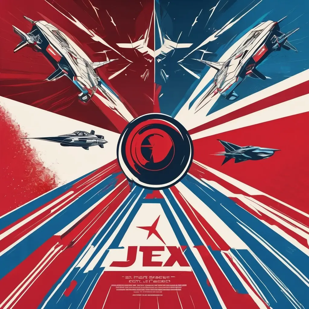 Split screen showing Aviator plane and JetX jet side by side with versus icon