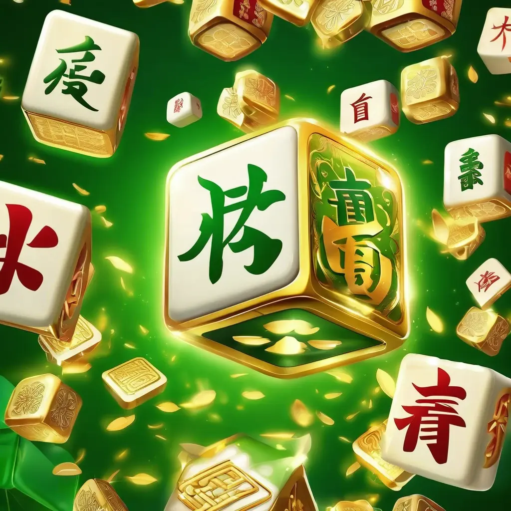 Mahjong Ways 1 title screen with golden tiles and green background