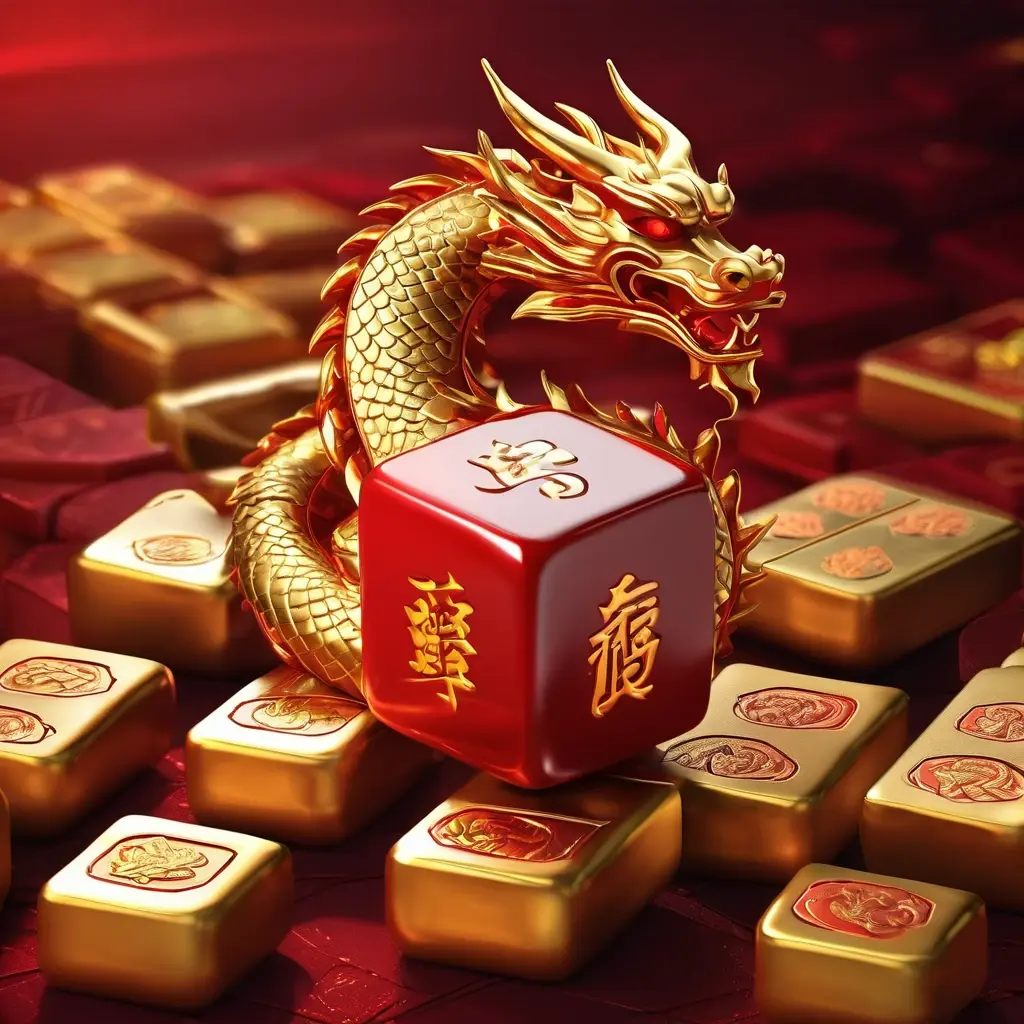 Mahjong Ways 2 game logo with gold dragon background