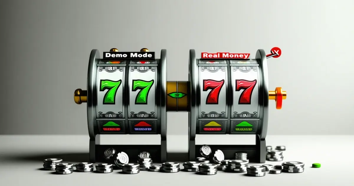 Demo Mode vs Real Money Slots visual for BoroJeet readers