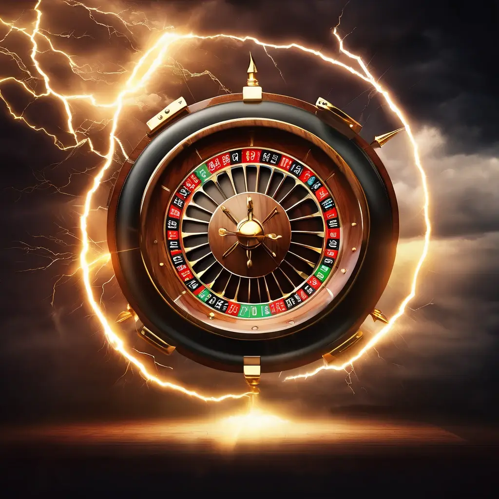 Lightning Roulette studio with host and lightning effects (হোস্ট এবং লাইটেনিং ইফেক্ট সহ লাইটেনিং রুলেট স্টুডিও)