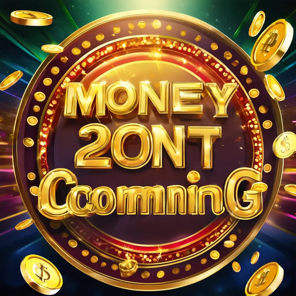 A vibrant graphic featuring the Money Coming slot game logo, gold coins, and a high RTP badge. (মানি কামিং স্লট গেমের লোগো এবং সোনার কয়েন সহ একটি আকর্ষণীয় গ্রাফিক।)