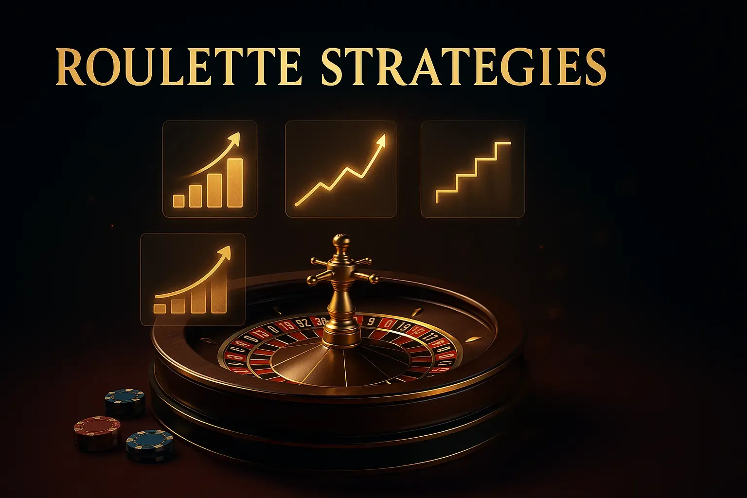 একটি রুলেট টেবিলের উপর বিভিন্ন বেটিং সিস্টেমের ডায়াগ্রাম দেখানো হয়েছে, যা কৌশলগত খেলাকে নির্দেশ করে।