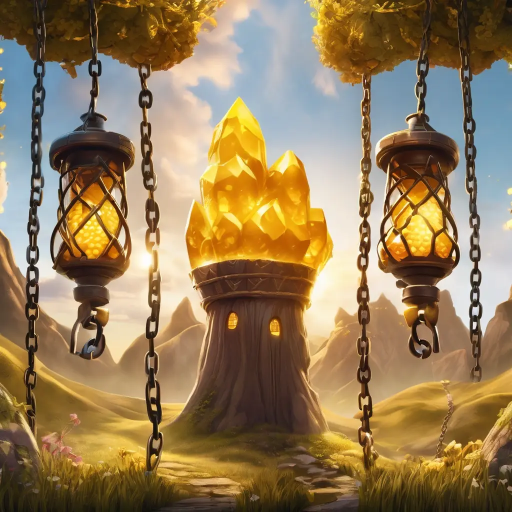 Comparison of a Sticky Wild symbol (locked in chains) and an Expanding Wild symbol (growing tall)